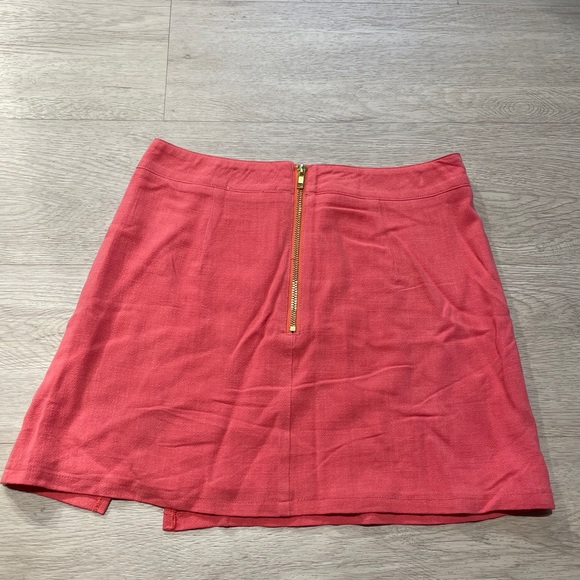 Coral Linen Skirt - Picture 3 of 3